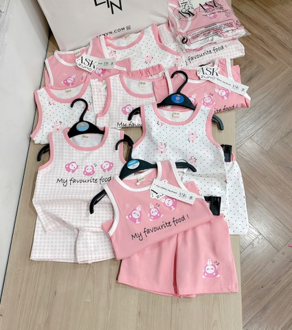 SET 3 BỘ BA LỖ TONE HỒNG BÉ GÁI SẴN (SALE 119k)