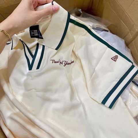 ÁO POLO NEW ERA VIỀN XANH LÁ NỮ