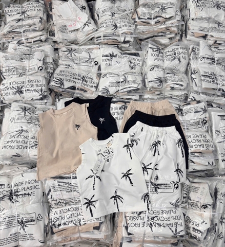 SÉT 3 BỘ COTTON CO GIÃN CÂY DỪA CHO BÉ TRAI (XẢ 119k)