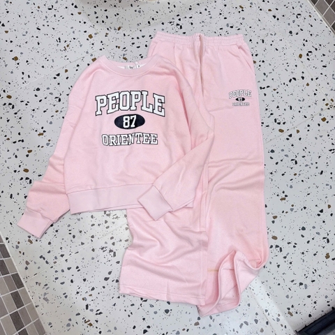 BỘ DÀI NỈ VẢI DƯ SỐ 87 MÀU HỒNG NỮ THU ĐÔNG