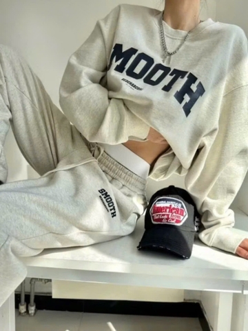 BỘ NỈ NỮ MOOTH XÁM NỮ