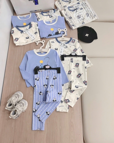 SET 2 BỘ DÀI MICKEY TONE XANH BÉ TRAI (XẢ 99k)