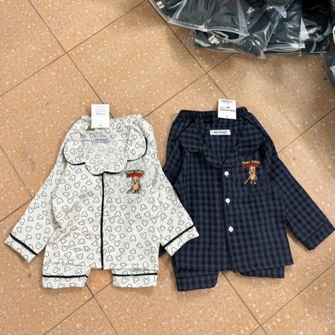 SET 2 BỘ PIZAMA BÉ TRAI DÀI TAY SẴN