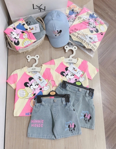 SET CHUỘT MICKEY DISNEY CỰC CHẤT KÈM MŨ BÉ GÁI(XẢ 75k)