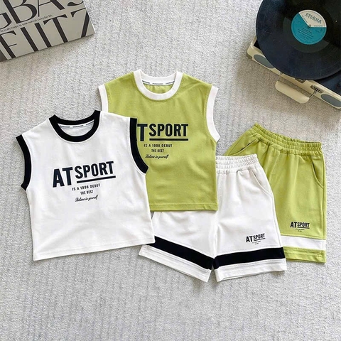 SET 2 BỘ COTTON TÀU SPORT BÉ TRAI SẴN (XẢ 75k)