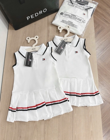 VÁY POLO TOMMY TRẮNG BÉ GÁI