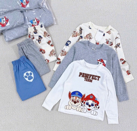 SET 3 BỘ DÀI PAW PATROL TRẮNG GHI BÉ TRAI