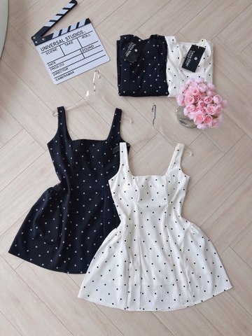 VÁY HAI DÂY CHẤM BI NỮ SẴN(SALE 115k)