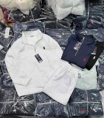 SET BỘ DÀI HAI DA THÊU NGỰA 3 MÀU NAM THU ĐÔNG