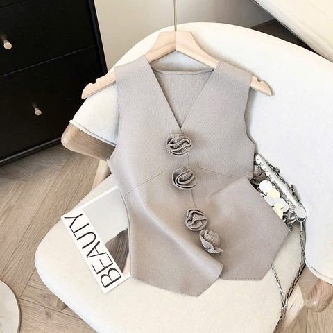 ÁO SÁT NÁCH ĐÍNH HOA NỮ