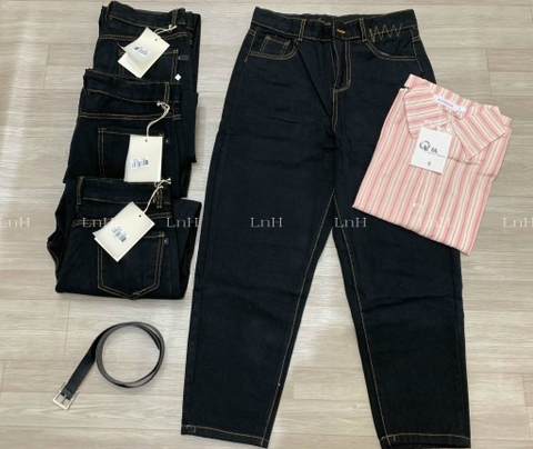 QUẦN JEAN NỮ BAGGY ĐEN SẴN (XẢ 75k)