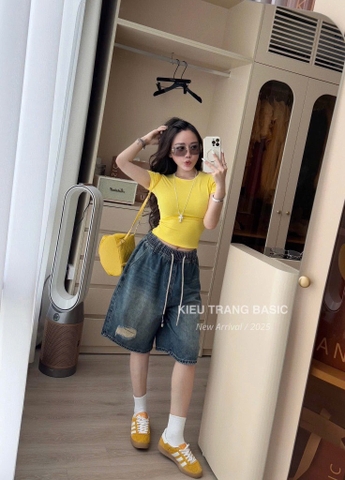 SET ÁO COTTON MIX QUẦN NGỐ JEAN NỮ SẴN