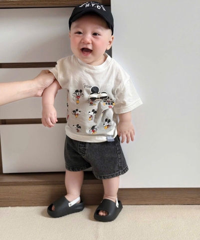 SET BỘ ÁO THUN MICKEY QUẦN ĐÙI BÒ BÉ TRAI