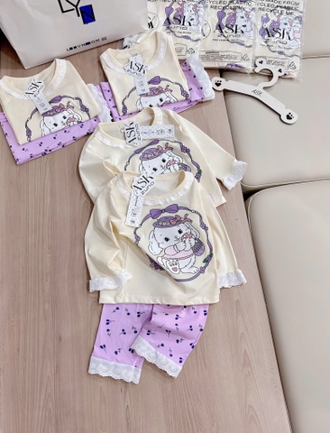 SET BỘ DÀI REN QUẦN TÍM BÉ GÁI SẴN