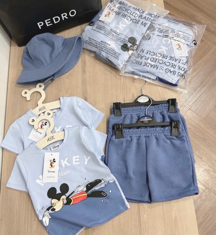 BỘ CỘC MICKEY XANH KÈM MŨ BÉ TRAI SẴN( xả 69k)