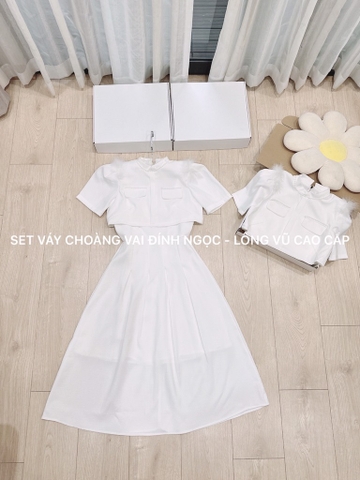 SET DẠ WEET KÈM CHOÀNG 2 LỚP VÁY XẾP LI DÁNG DÀI PHỐI NGỌC NỮ THU ĐÔNG SẴN(XẢ 149k)