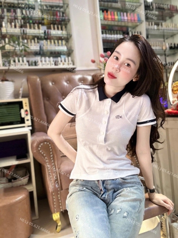 ÁO POLO THÊU CÁ SẤU CÚC BỌC NỮ (HÀNG ĐẮT) SẴN