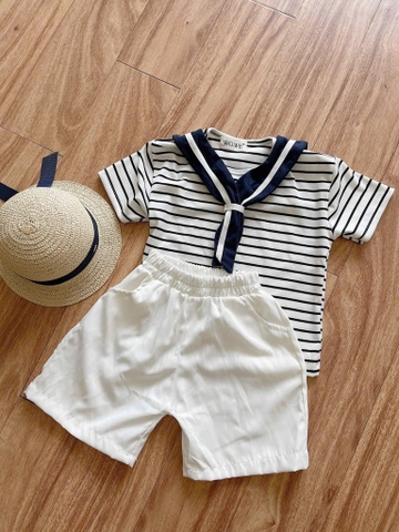 SET ÁO COTTON KẺ KHĂN MIX QUẦN KAKI BÉ TRAI SẴN(XẢ 59k)