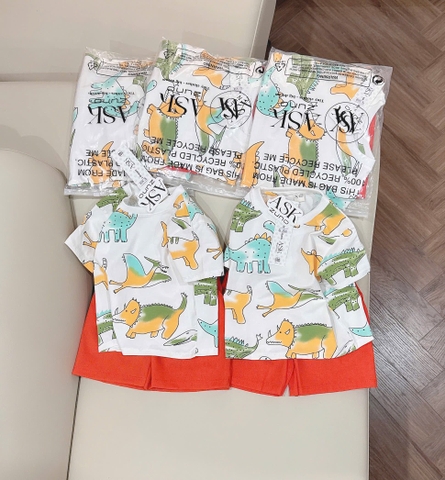 SET KHỦNG LONG QUẦN CAM BÉ TRAI SẴN (SALE 62k)