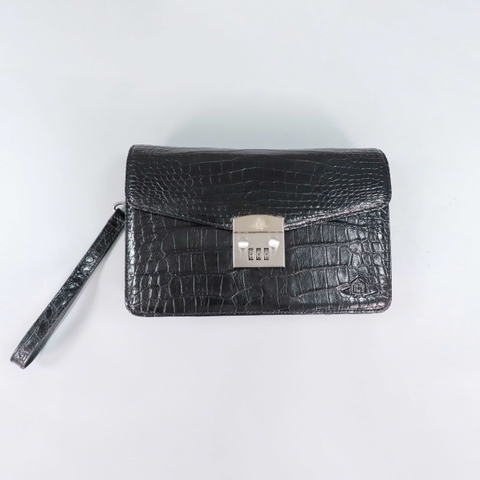 Clutch khóa số da cá sấu - PKCAT02