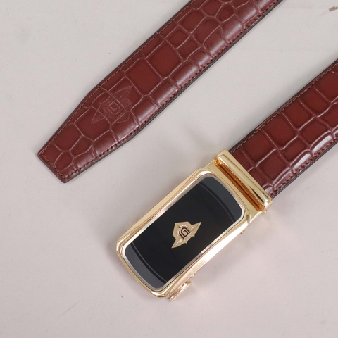 Dây thắt lưng da bò dập vân DOLO - DLB13