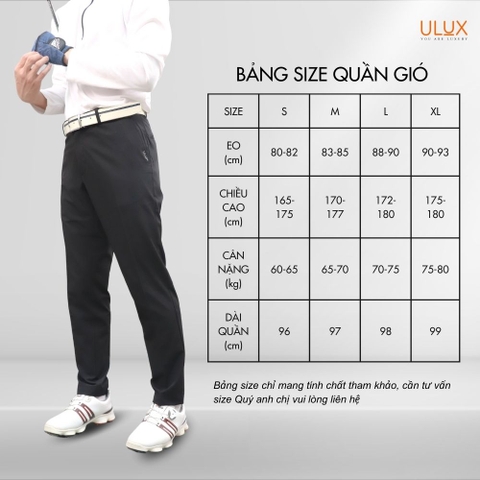 Quần golf dài Ulux- QGA01