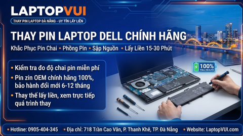 Thay Pin Laptop Dell Tại Đà Nẵng Thay Nhanh Lấy Liền Giá Rẻ Có Bảo Hành