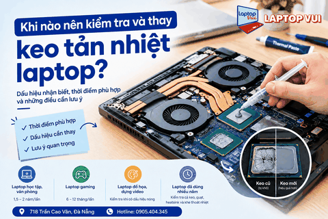 Khi Nào Nên Thay Keo Tản Nhiệt Laptop? Những Điều Người Dùng Đà Nẵng Nên Biết