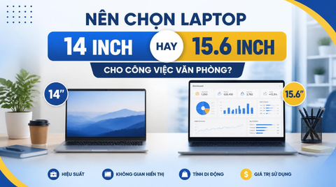 Nên Chọn Laptop Màn Hình 14 Inch Hay 15.6 Inch Cho Công Việc Văn Phòng?