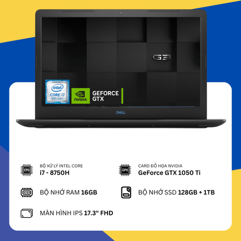 Dell Gaming G3 3779 (i7-8750H/16GB RAM/SSD 128GB + 1TB/GTX 1050 Ti/17.3" FHD)