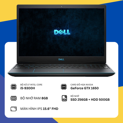 Dell Gaming G3 3590 (i5-9300H/8GB RAM/SSD 256GB+HDD 500GB/NVIDIA GTX 1650/15.6" FHD)