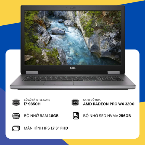 Dell Precision 7740 (i7-9750H/16GB RAM/SSD 256GB/AMD Radeon Pro WX 3200/17.3" FHD)