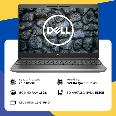 Dell Precision 7560 (i7-11850H/16GB RAM/SSD 512GB/NVIDIA Quadro T1200/15.6" FHD)