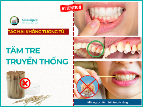 Tăm xỉa răng truyền thống và những tác hại không tưởng như viêm nha chu,...
