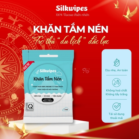 Khăn tắm nén du lịch Silkwipes 70x140cm - KTG1