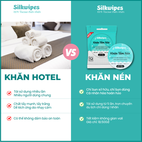 Khăn tắm nén du lịch Silkwipes 70x140cm - KTG1