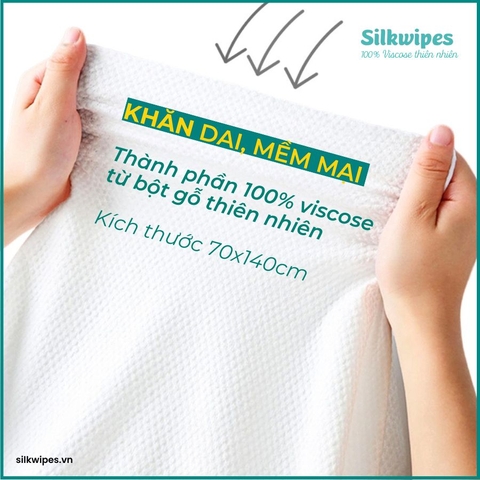 Khăn tắm nén du lịch Silkwipes 70x140cm - KTG1
