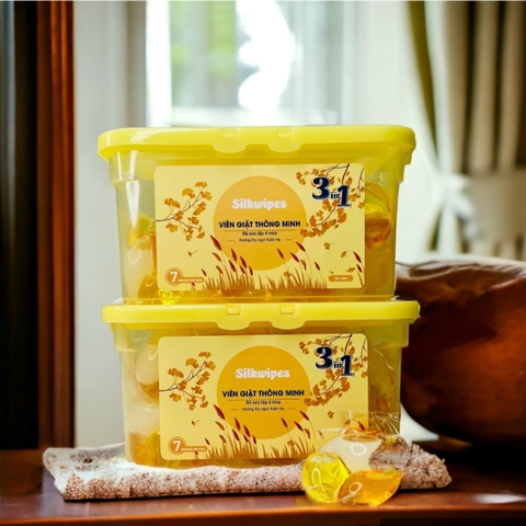COMBO 02 Hộp viên giặt Silkwipes 30 Viên, Hương Dịu Ngọt - HV2