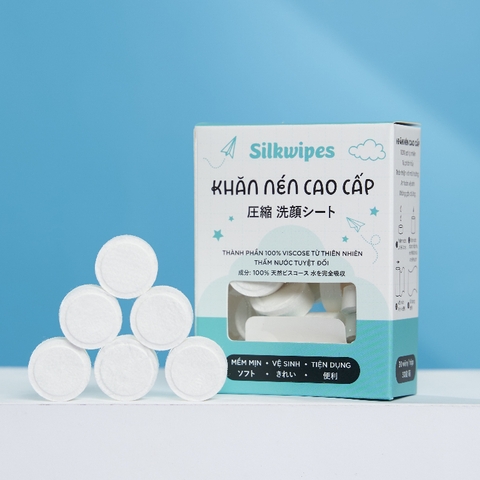 COMBO 04 Món - Khăn mặt cuộn, khăn nén hộp 30 viên, lọ nén 10 viên và 01 khắn tắm nén - CKTHL1