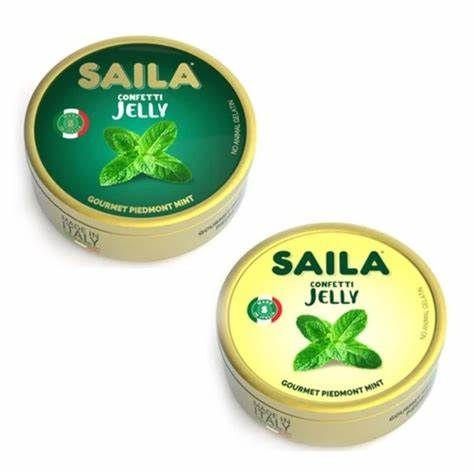 Hộp Kẹo Ngậm Nhân Thạch Vị Bạc Hà Saila 75G Vàng