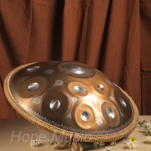 Hang Drum 14 Nốt Mandala Anca Màu Đồng Mắt Bạc