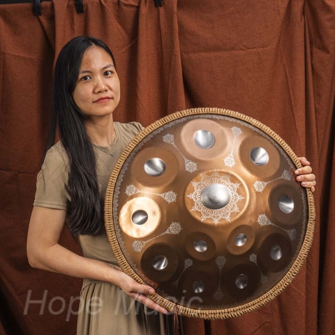 Hang Drum 12 Nốt Mandala Màu Đồng