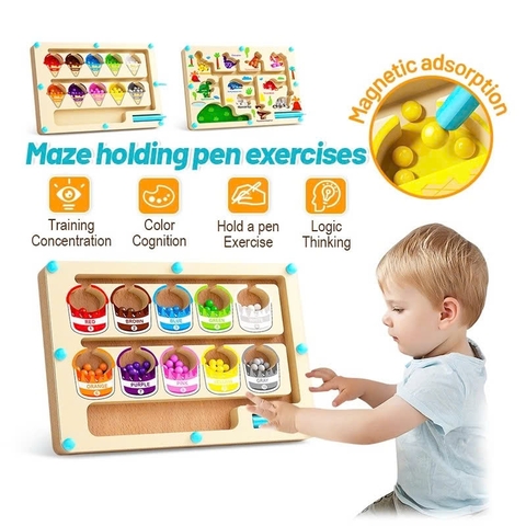 Mê cung từ tính(hình kem, số, khủng long, hộp kẹo) mã BQLMG