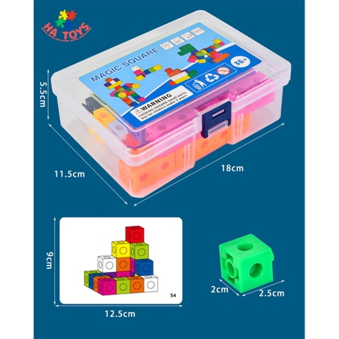 Bộ xếp hình khối rubik mã WD2130J (lắp ráp)