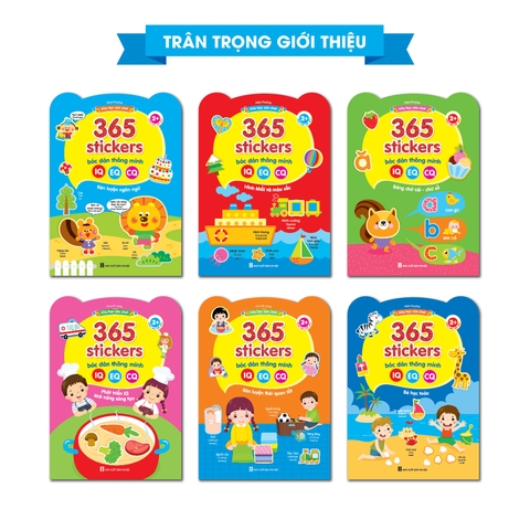 Bộ sách 365 sticker bóc dán thông minh 6 cuốn