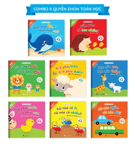 Bộ ehon toán học đầu đời cho bé từ 0-3 tuổi (bộ 8 cuốn)