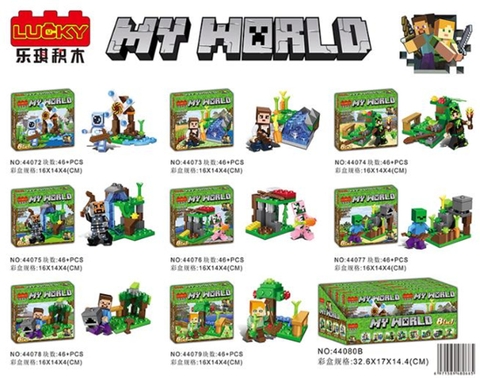 (Giá Đã bao gồm VAT) - Bộ xếp hình Minecraft mã 44080B (Bán lốc 8 hộp)