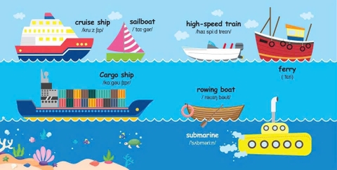 Từ điển tranh cho bé 0-6 tuổi (song ngữ Anh - Việt ) - PHƯƠNG TIỆN GIAO THÔNG (Bìa Cứng, Có File Nghe Quét Mã QR)