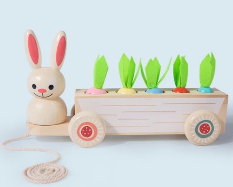 Thỏ kéo xe chở carot mã YR-0034