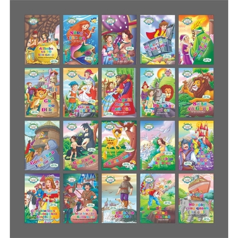 Truyện cổ tích Việt Nam, thiếu nhi và thế giới trình bày song ngữ Anh Việt
Bộ 20 quyển (Tổng 60 đầu)